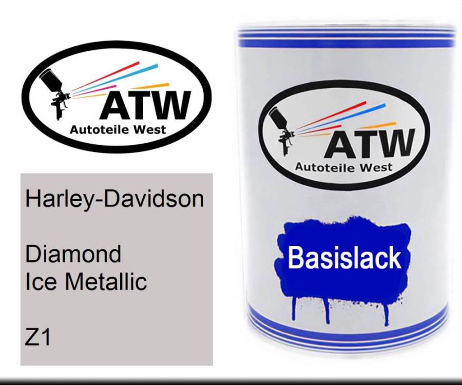 Harley-Davidson, Diamond Ice Metallic, Z1: 500ml Lackdose, von ATW Autoteile West.